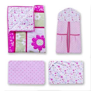 Dream On Me Spring Time Portable 5 Piece Crib Bedding Set