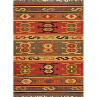 Handmade Flatweave Tribal Pattern Multi colored Rug (5 x 8)