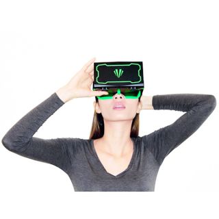 Teleport Virtual Reality Black/ Green VR Headset with Straps