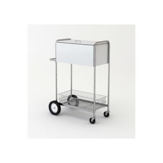 Tall Solid Security File Cart with Locking Top