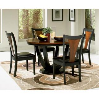 Besancon Two tone Black/Cherry 5 piece Counter Height Dining Set