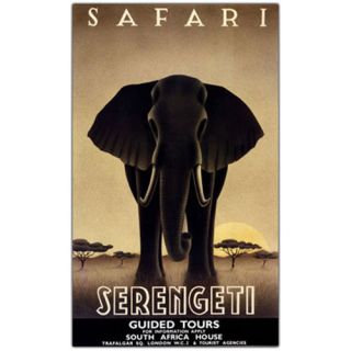Safari Serengeti by Steve Forney Vintage Advertisement on Canvas by