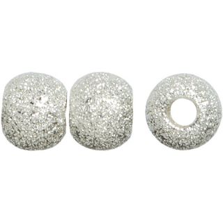 Metal Findings Silver plated 6mm Stardust Bead (Pack of 8)