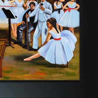 Dance Studio at the Opera by Edgar Degas Framed Original Painting by