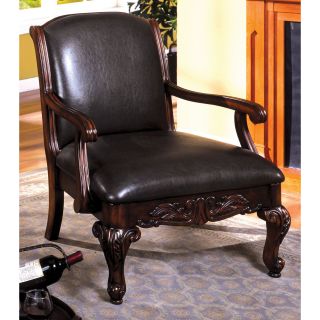 Furniture of America Lima Traditional Arm Chair   Accent Chairs