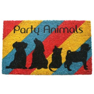 Party Animals Coir Doormat   Shopping