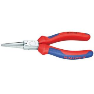 KNIPEX 6 1/4 in. Round Tips Long Nose Pliers with Comfort Grip 30 35 160