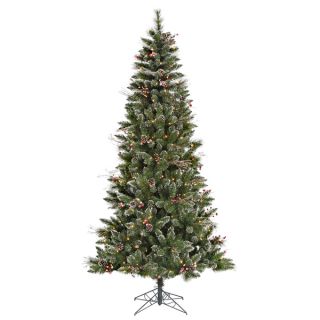 foot x 28 inch Snow Tip Berry Tree with 150 Clear Lights