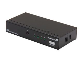 StarTech 4 Port DisplayPort Video Switch with Audio & IR Remote Control VS421DP
