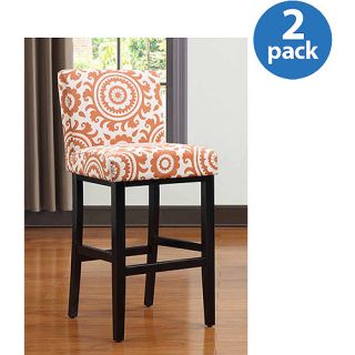 Handy Living Tait Medallion Counter Stool, 30", Set of 2, Multiple Colors