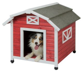 Precision Pet Old Red Barn Dog House   Dog Houses