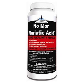 No Mor Muriatic Acid Swimming Pool pH Reducer   2.5 Pounds