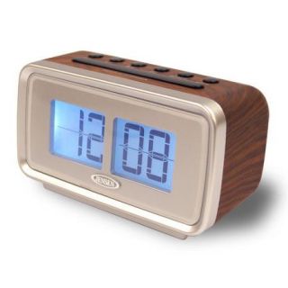 Jensen AM/FM Dual Alarm Clock with Digital Retro ''Flip'' Display