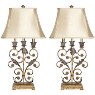 Stein World Scroll 34.25 H Table Lamp with Bell Shade