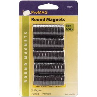 Promag Round Magnets, 3/4", 50/pkg