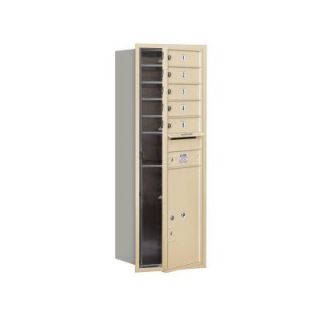 Salsbury Industries 3700 Series 48 in. 13 Door High Unit Sandstone Private Front Loading 4C Horizontal Mailbox with 5 MB1 Doors/1 PL6 3713S 05SFP