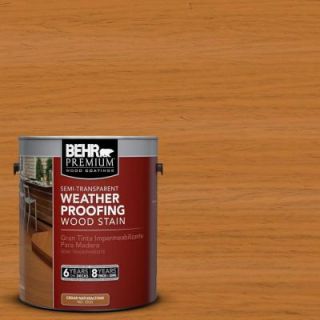 BEHR Premium 1 gal. #ST 140 Bright Tamra Semi Transparent Weatherproofing Wood Stain 507701