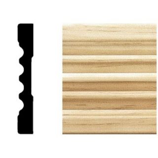 House of Fara 7/16 in. x 3 in. x 7 ft. Pine Fluted Casing 644
