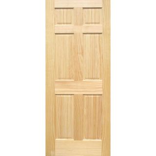 ReliaBilt 6 Panel Pine Slab Interior Door (Common: 28 in x 80 in; Actual: 28 in x 80 in)