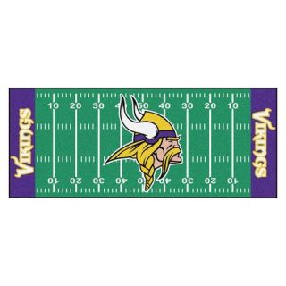 Minnesota Vikings Fanmats Football Field Runner Rug Multicolor
