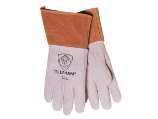 Tillman 30 Pearl Top Grain Pigskin  4" Cuff TIG Welding Gloves, X Large