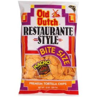 Old Dutch Restaurante Style: Nacho Bursts Bite Size Premium Tortilla Chips, 13 Oz