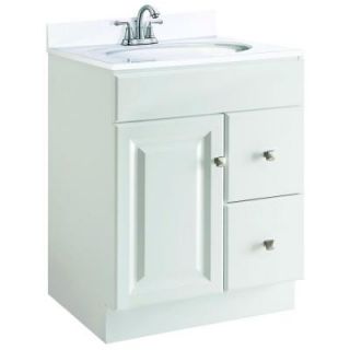 Design House Wyndham 24 in. W x 21 in. D Unassembled Vanity Cabinet Only in White Semi Gloss 545053