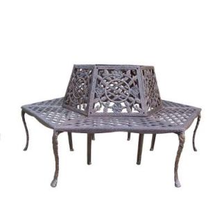 Oakland Living Tea Rose Patio Tree Bench 5016 AB