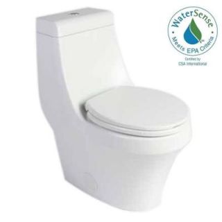 Schon 1 piece 1.28 GPF Single Flush Elongated Toilet in White TL 7522HC W