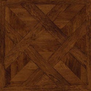 TrafficMASTER Allure Chateau Parquet Dark Resilient Vinyl Tile Flooring   4 in. x 4 in. Take Home Sample 100216513