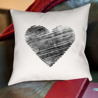 Scribble Heart Throw Pillow by Americanflat