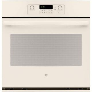 GE 30 in. Single Electric Wall Oven Self Cleaning with Steam in Bisque JT3000DFCC