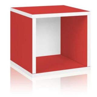 Way Basics zBoard Eco 12.8 in. x 13.4 in. Red Stackable Storage Cube Organizer BS 285 340 320 RD
