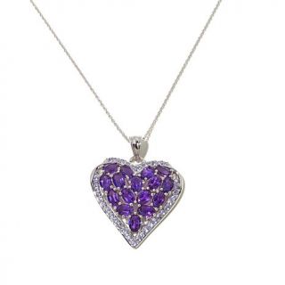 Colleen Lopez "All of My Love" 8.21ct Amethyst and Tanzanite Heart Sterling Sil   7886117