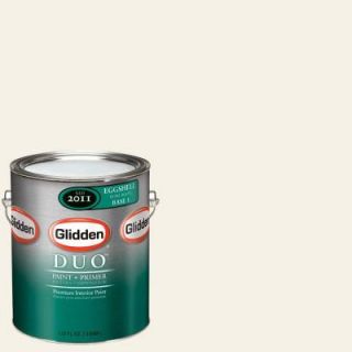 Glidden DUO 1 gal. #GLC13 01E Crisp Linen White Eggshell Interior Paint with Primer GLC13 01E