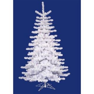 6.5' Pre Lit Slim Crystal White Artificial Christmas Tree   Multi Lights