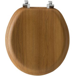 Bemis Natural Reflections Oak Veneer Wood Round Toilet Seat