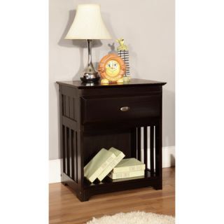 Discovery World Furniture Espresso 1 Drawer Nightstand