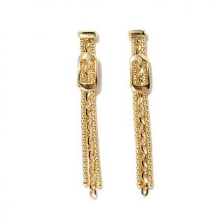 Treasures D'Italia 14K Yellow Gold Multiple Chain Buckle Earrings   7905736