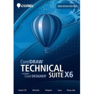 Corel ESDCDTSX6ENA CorelDRAW Technical Suite X6 (Edu) ESD Software (PC) (Digital Code)