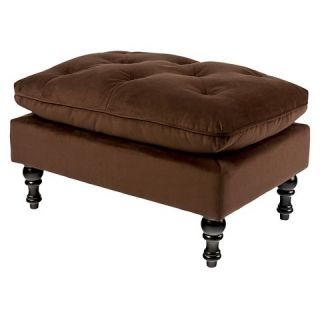 Chocolate Brown Tufted Ottoman   Chocolate Brown   Christopher Knight
