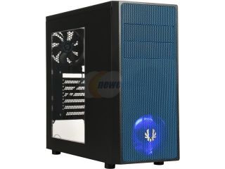 Open Box: BitFenix BFC NEO 100 KKWSB RP Black/Blue Steel / Plastic Computer Case PS2 ATX (bottom, multi direction) Power Supply