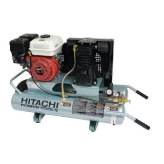 Hitachi 8 Gal. 5.5 HP Wheel Barrow Air Compressor with 8 oz. Synthetic Oil and Wheels EC25E