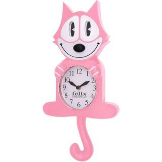 Pink Felix the Cat 3D Motion Clock
