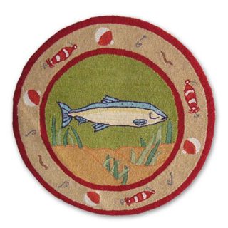 Patch Magic Gone Fishing Round Area Rug
