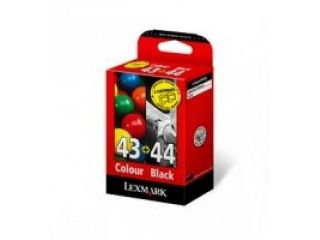 LEXMARK 18Y0372 No. 43/44 Twin Pack High Yield Black and Color Ink Cartridge