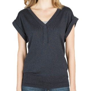 Lilla P Split Neck Sweater (For Women) 5016A