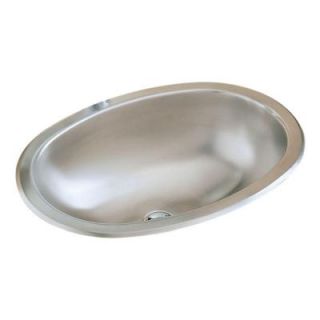 STERLING Drop In Oval Stainless Steal Bathroom Sink in Satin Stainless Steel S1201 0