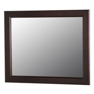 Home Decorators Collection Dowsby 25.6 in. L x 31.4 in. W Wall Mirror in Chocolate YKWM26 CH
