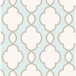 A Street 8 in. W x 10 in. H Structure Turquoise Chain Link Wallpaper Sample 2625 21818SAM